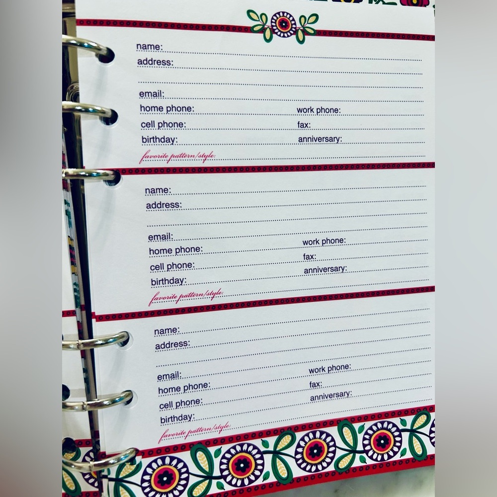 NWOT Vera Bradley Address Book OS